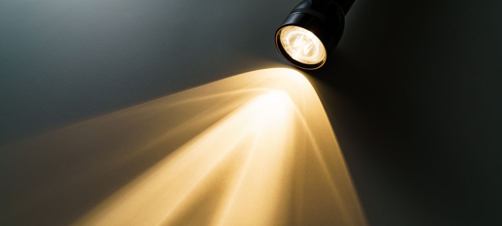 Een lichtstraal.