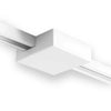 Square Ceiling Plate for 1-circuit track lighting - White