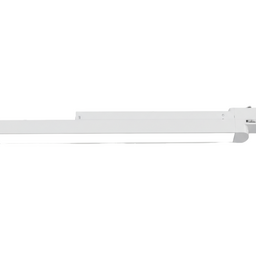 Witte lineaire LED-balk (3-fase) met eindkap en montagebeugel, 65 cm
