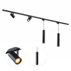 Track lighting set 200cm 2 Viror Mesh spotlights and 2 GU10 pendant lights Black