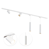 Track lighting set 200cm 2 Viror Mesh spotlights and 2 GU10 pendant lights White