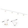 Kit d’éclairage sur rail de 300cm avec 2 spots Viror Duo et 2 spots Viror Orbit GU10 blancs