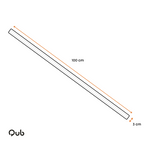 Witte 3-fase spanningsrail, 100 cm lengte en 3 cm breedte