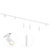 Focus III 400cm 3 spotlights and 3 pendant lights GU10 Track Lighting White