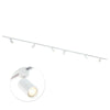 Focus III 400cm 6 spots I-vorm GU10 Éclairage sur rail Blanc