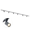 Focus III 400cm 6 spots I-vorm GU10 Éclairage sur rail Noir