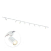 Focus III 400cm 8 Spots I-vorm GU10 Railverlichting Wit