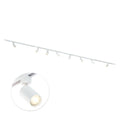 Witte railverlichting met 8 GU10 spots, lange plafondrail