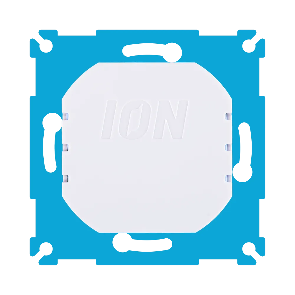 ION Zigbee-dimmer 200 W met witte ronde afdekking, achterkant