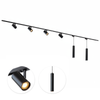 Track lighting set 600cm 4 Viror Mesh Spotlights and 2 Pendant Lights GU10 Black