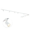 Focus III 500cm 10 spots GU10 Éclairage sur rail en forme de L Blanc
