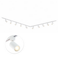 Focus III 600cm 10 spots L-vorm GU10 Éclairage sur rail Blanc