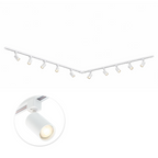 Focus III 600cm 10 spots L-vorm GU10 Éclairage sur rail Blanc