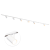Railverlichting set 400cm 6 Viror Mesh Spots GU10 Wit