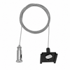 Suspension kit for 1-circuit track lighting | Black, 2m, Adjustable Length