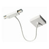 Centre feed with square mounting plate for 1-circuit track lighting - White