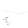 Focus III 800cm 12 spots L-vorm GU10 Éclairage sur rail Blanc