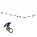 Focus III 800cm 12 Spots L-vorm GU10 Track Lighting Black
