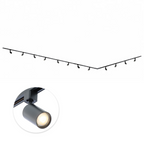 Focus III 800cm 12 Spots L-vorm GU10 Track Lighting Black
