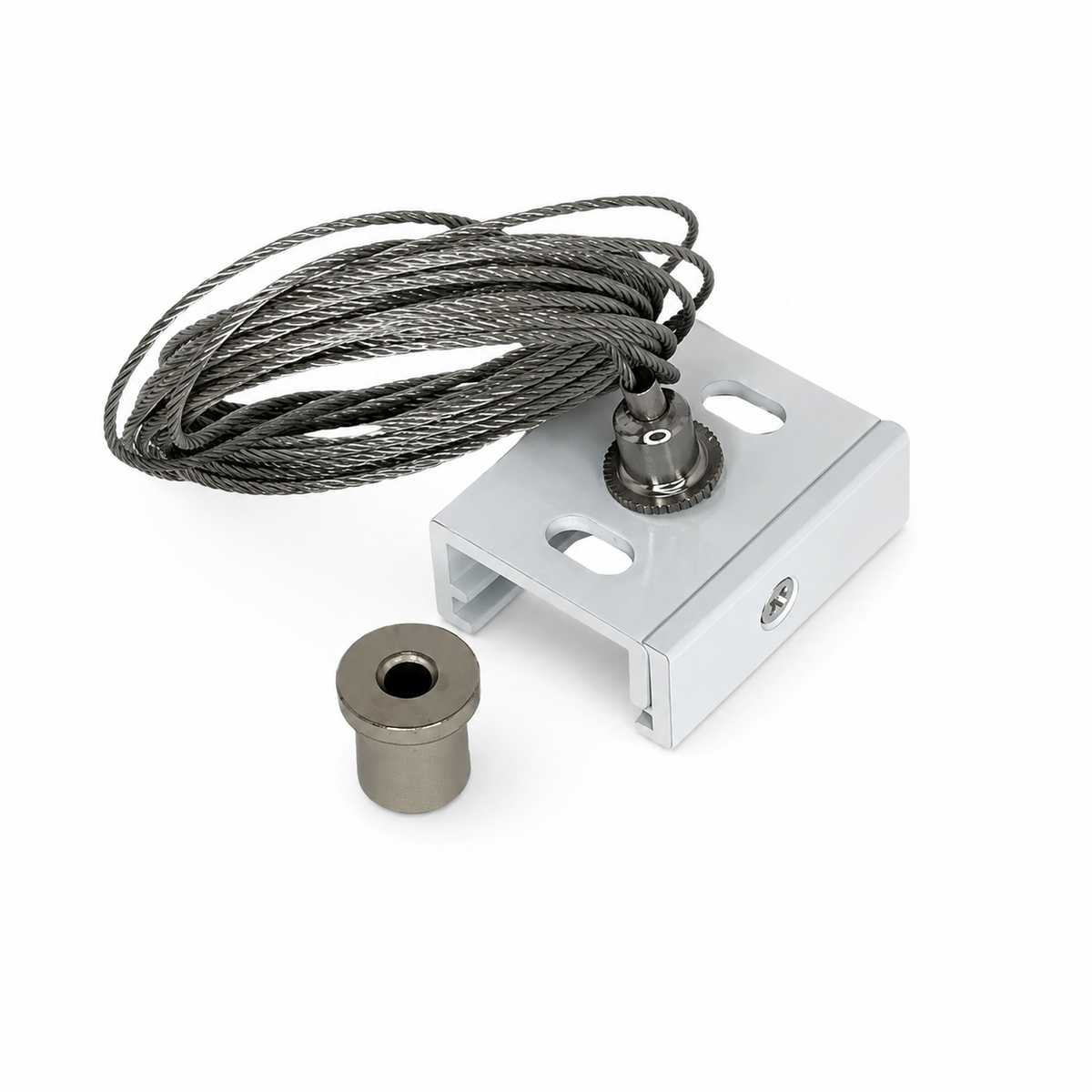 Pendelset montagedeel met gevlochten kabel en bevestigingshuls voor 3-fase rail