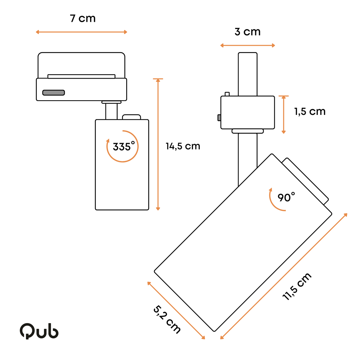 Picolo Switch Railspot LED 9,5W - Wit
