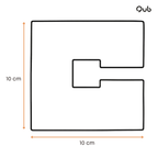 Universele afdekplaat voor centraaldoos, wit, 10x10 cm met uitsparing