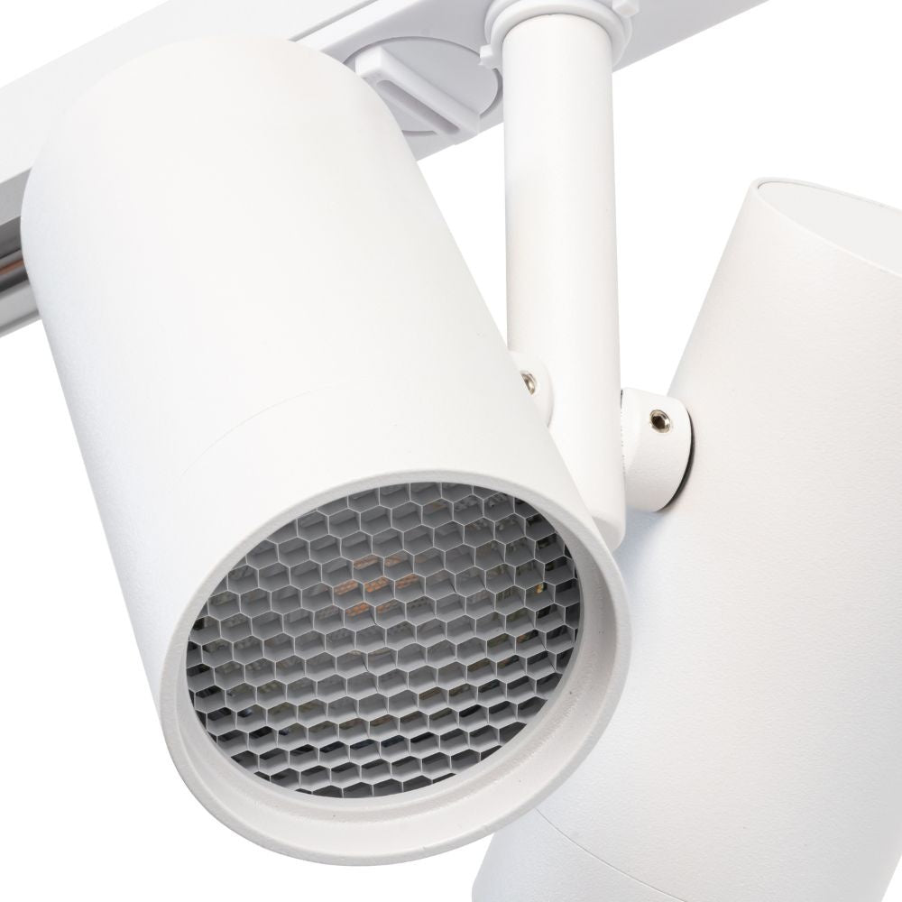 Witte spotkop met honingraat-ventilatie aan de onderzijde