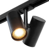 Viror Duo - Dubbele GU10 Railspot - Zwart - 1-fase railverlichting
