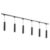 Focus III 300cm 6 Pendant Lights GU10 Track Lighting Black