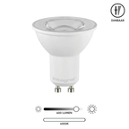Dimbare GU10 LED-lamp met neutraal wit licht, ronde reflector en twee pennen