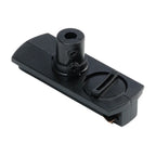 Zwarte 1-fase hanglamp-adapter met ronde connector en montagebeugel