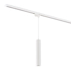 Witte buislamp voor 1-fase rail met GU10 fitting, lange hangkabel