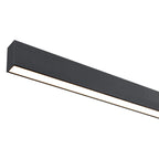 Zwarte rail LED-strip met warmwitte lichtbalk