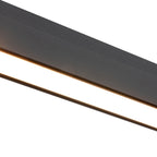 Zwarte LED-railverlichting met ingebouwde lichtbalk en warme gloed