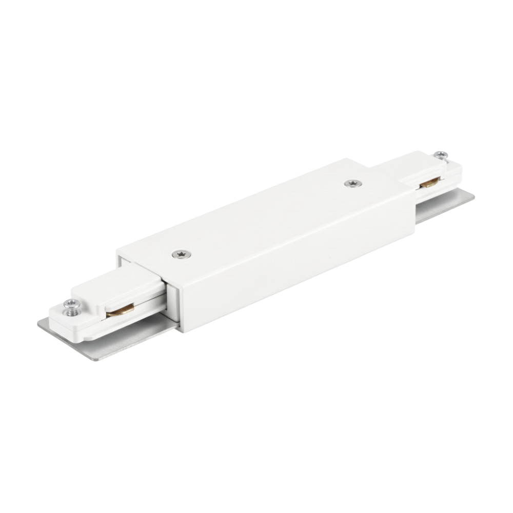 Witte 1-fase middenvoeding met schroefbevestiging en aansluitklemmen
