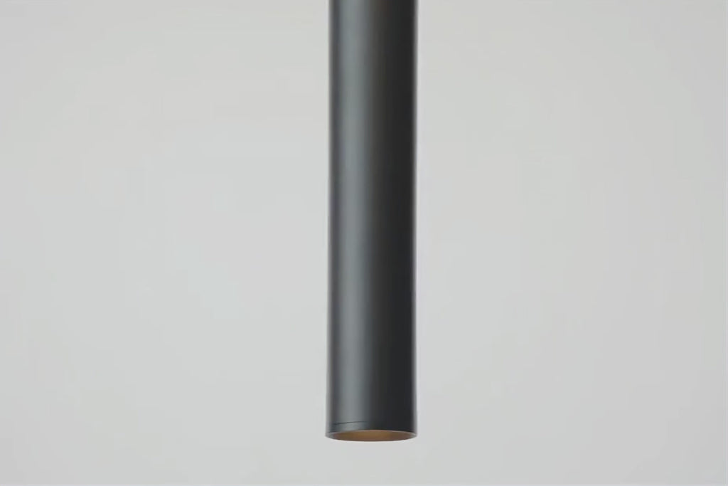 Focus III 200cm 3 Spots en 2 Hanglampen GU10 Railverlichting Zwart