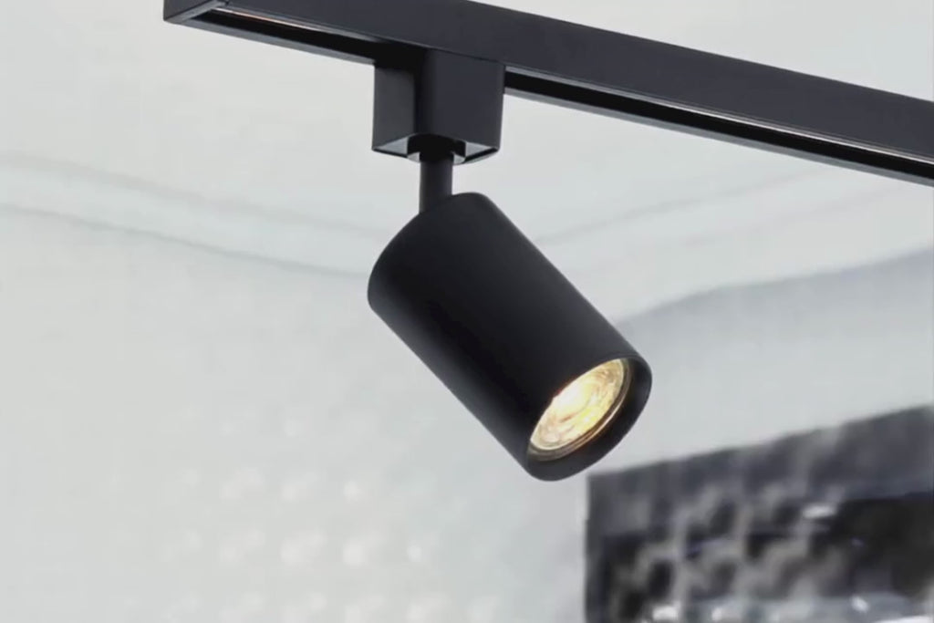 Focus III 200cm 4 spots GU10 Railverlichting Zwart