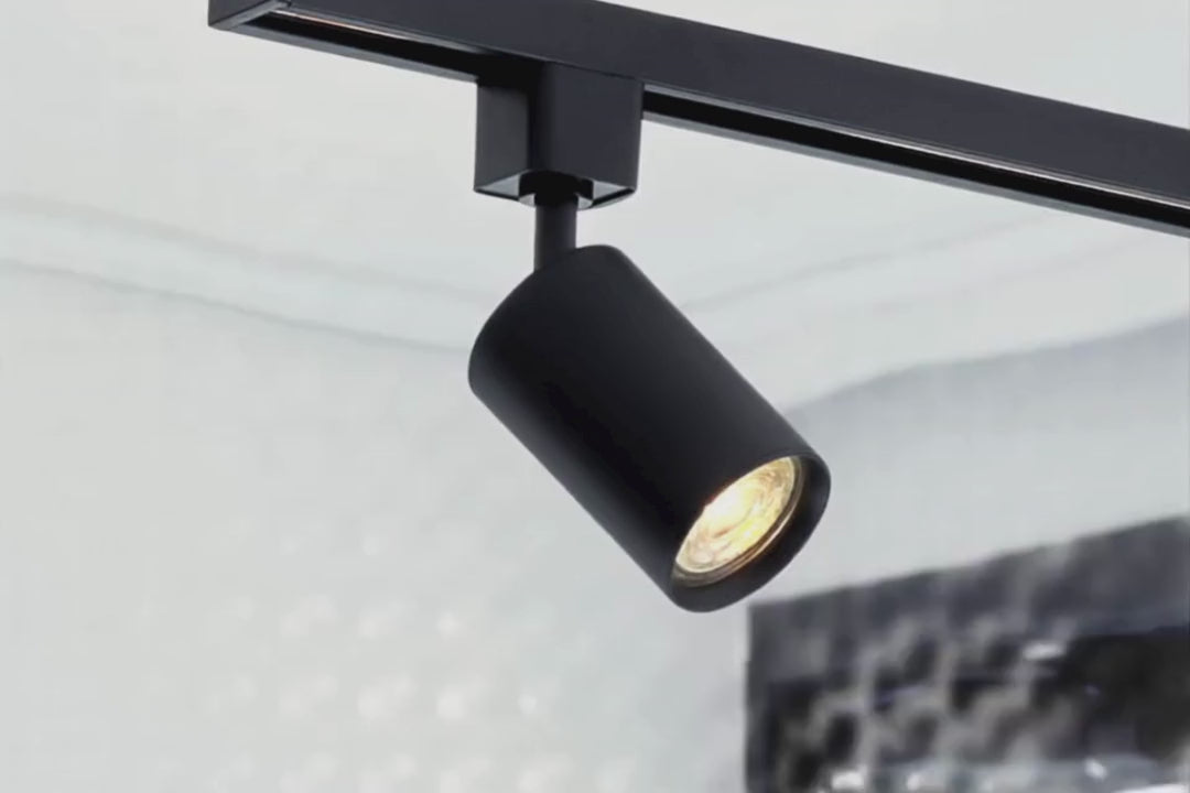 Focus III 200cm 4 spots GU10 Railverlichting Zwart