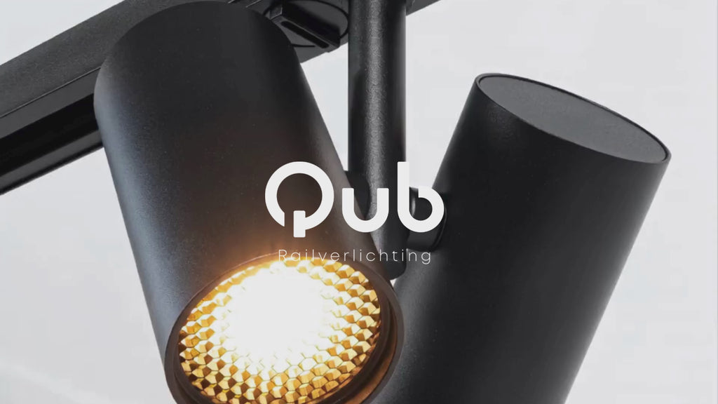 Viror Duo – Dubbele GU10 Railspot – Zwart – 1-fase railverlichting
