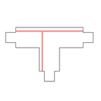 3-fase T-koppeling schema voor rail, extern links