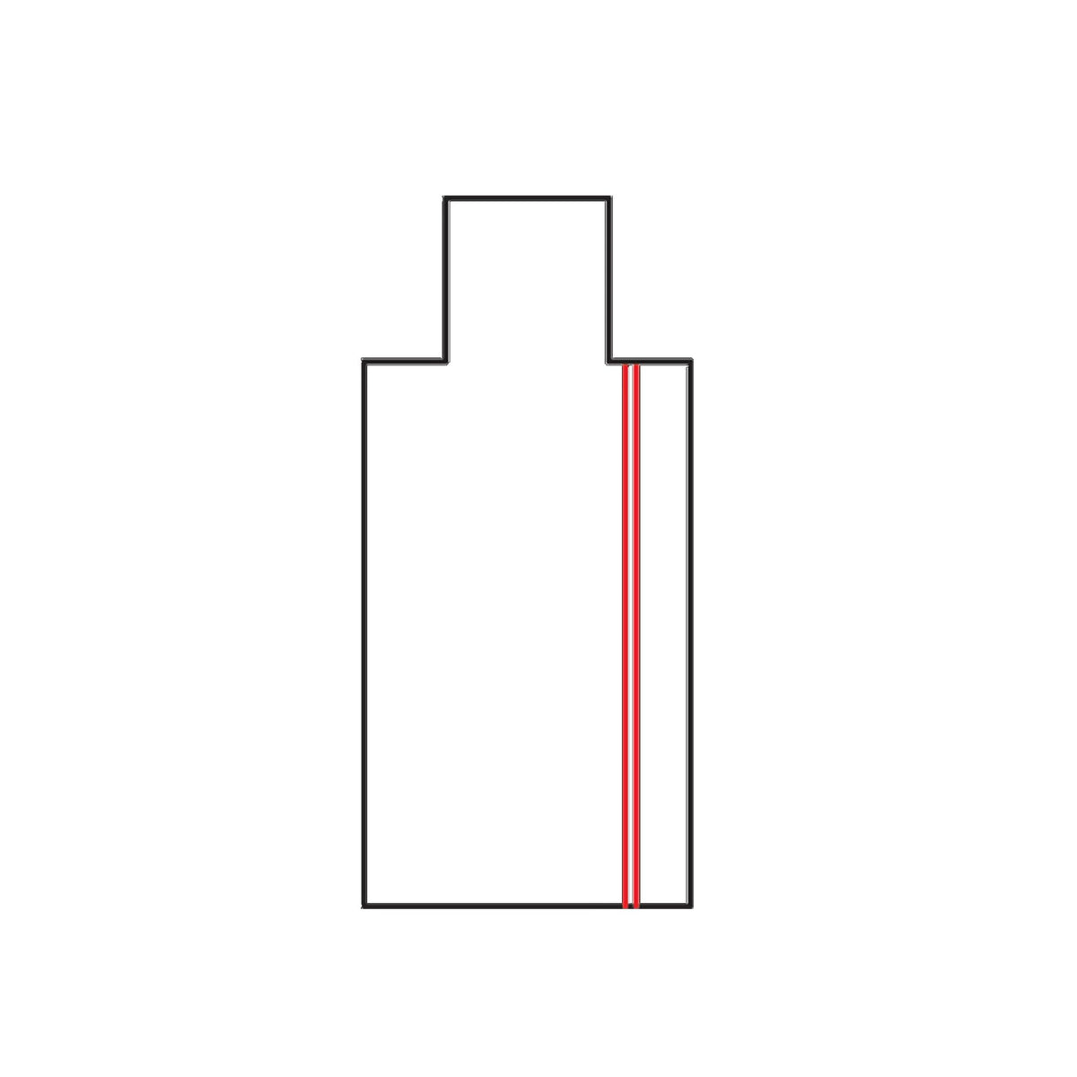 Een technische tekening van een 3-fase eindvoeding.