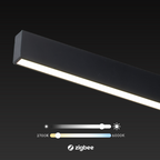 Zwarte rail LED-strip met Zigbee-lichtregeling, 2700K tot 6000K