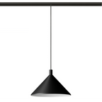 Zwarte hanglamp met kegelvormige kap