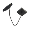Centre feed with square mounting plate for 1-circuit track lighting - Black
